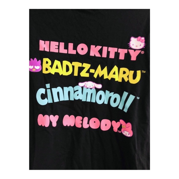 Hello Kitty black relaxed front back graphic print fit t-shirt size small‎ new - Picture 4 of 15